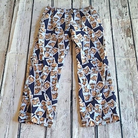 Vintage Y2K Aeropostale Cotton Low Rise Monkey Print Pajama Pants Womens Sz M - Picture 11 of 17